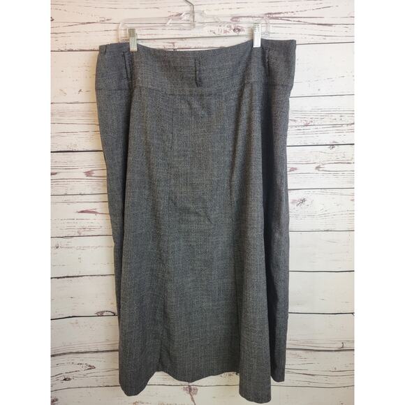 CJ Banks A-Line Skirt Women's Size 22W Gray Unlined Office Work Career Casual - Picture 5 of 8
